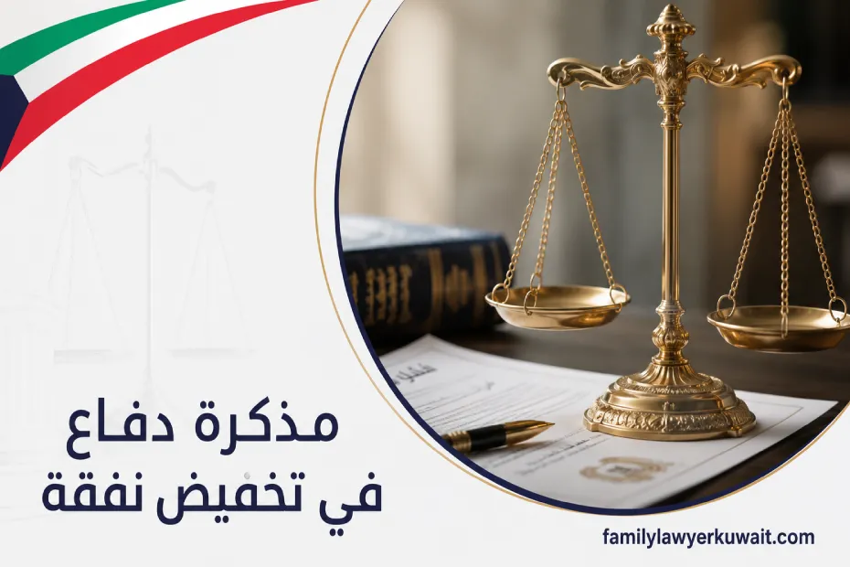 مذكرة دفاع في تخفيض نفقة في الكويت: طريقة الكتابة والنموذج